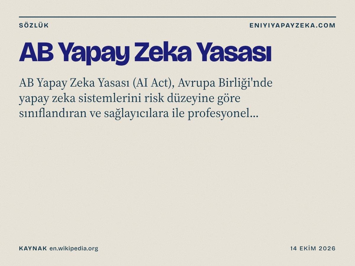 AB Yapay Zeka Yasası kapağı