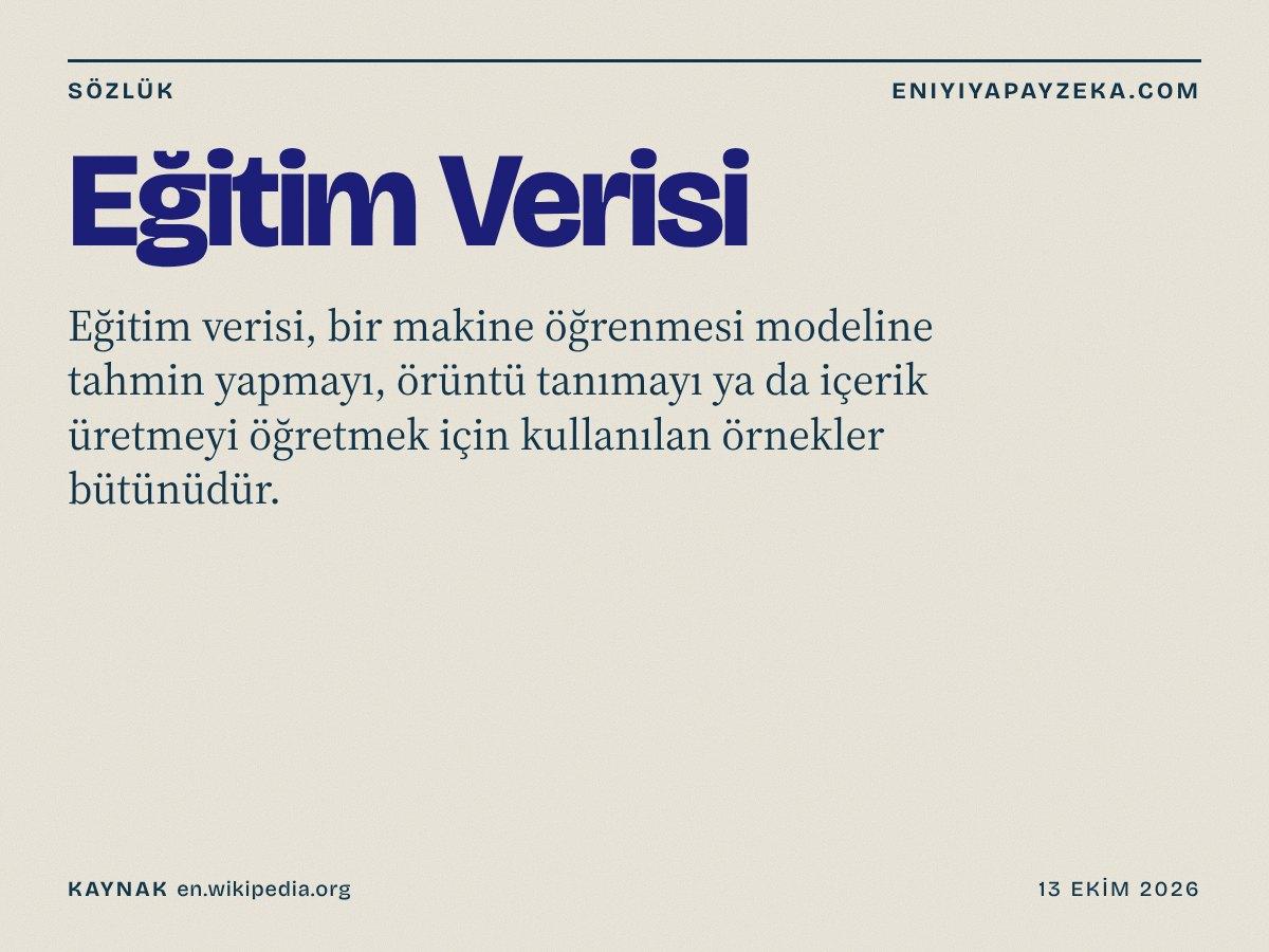 Eğitim Verisi kapağı