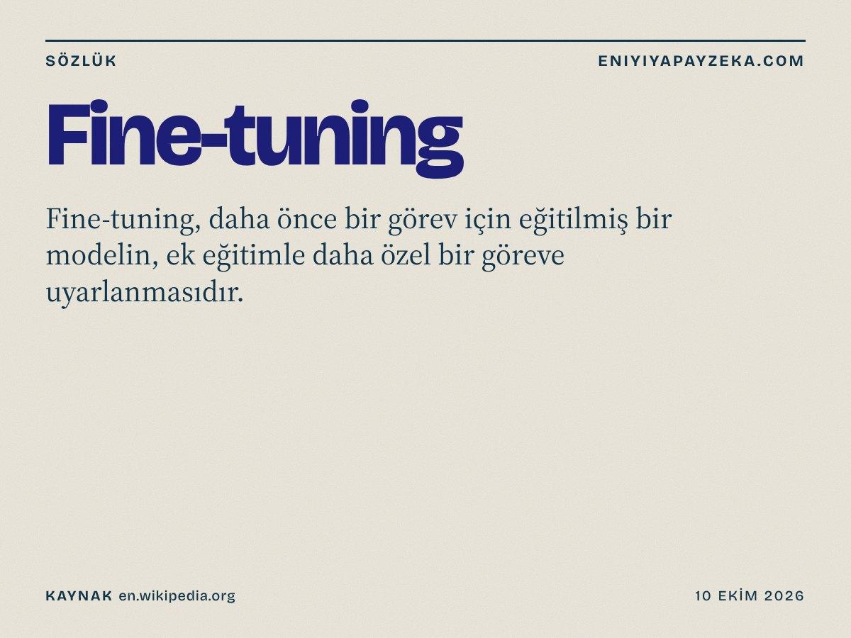 Fine-tuning (İnce ayar) kapağı
