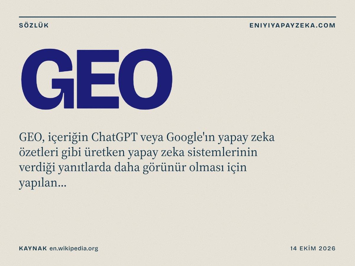 GEO (Üretken Motor Optimizasyonu) kapağı