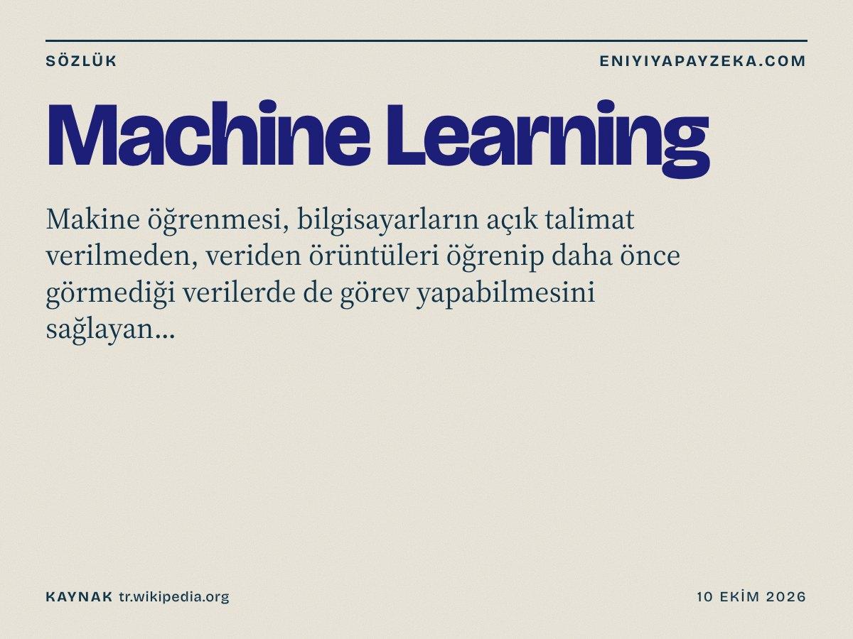 Machine Learning (Makine Öğrenmesi) kapağı