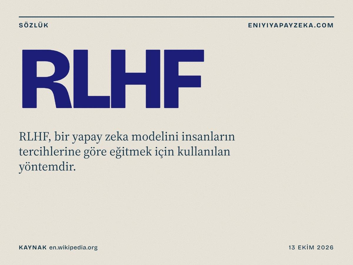 RLHF (İnsan Geri Bildirimiyle Pekiştirmeli Öğrenme) kapağı